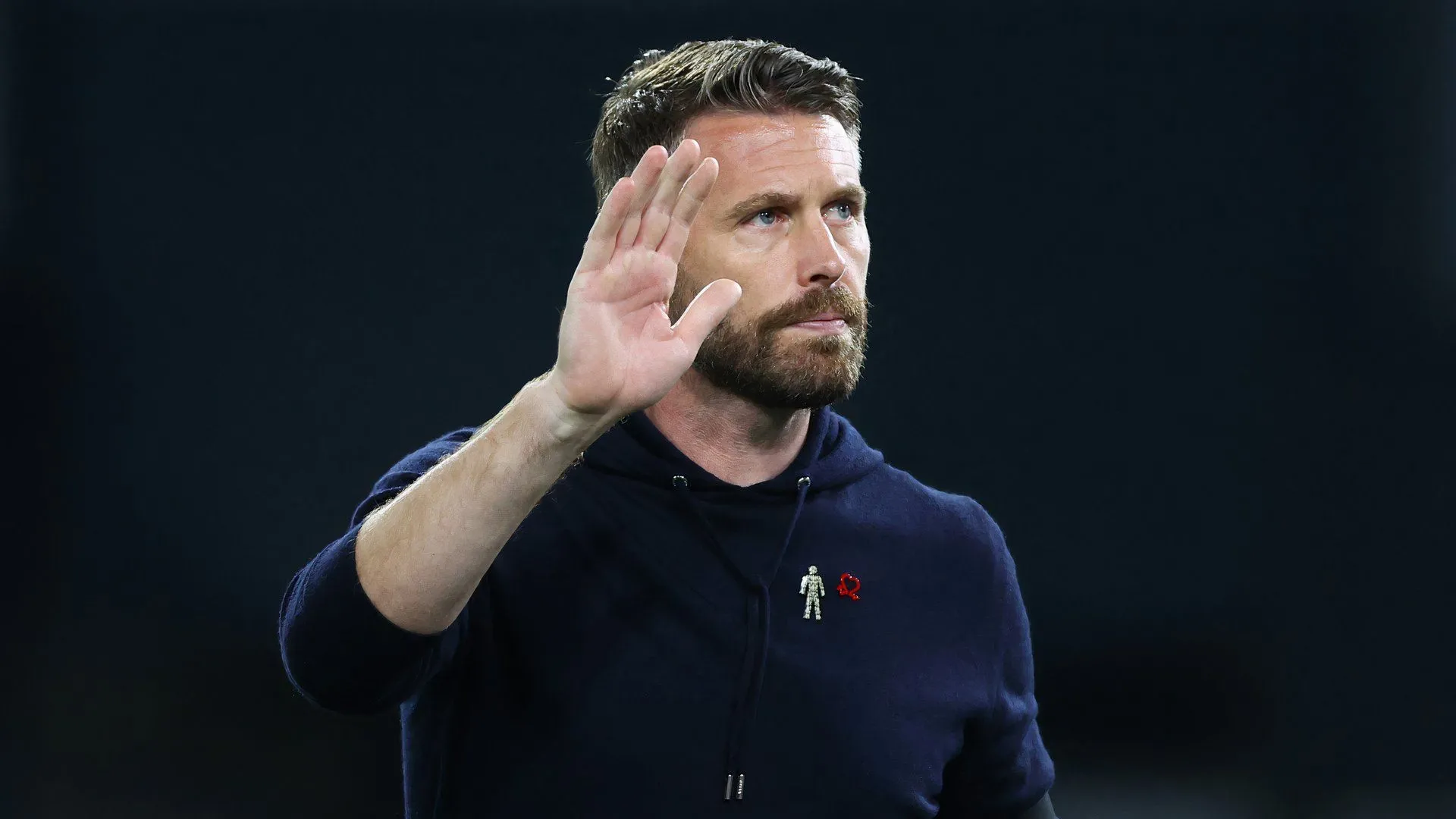 HLV Rob Edwards khi còn dẫn dắt Luton Town