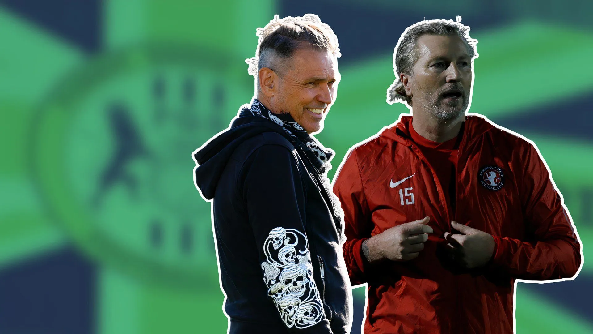 Robbie Savage và Chủ tịch Dale Vince tại Forest Green Rovers