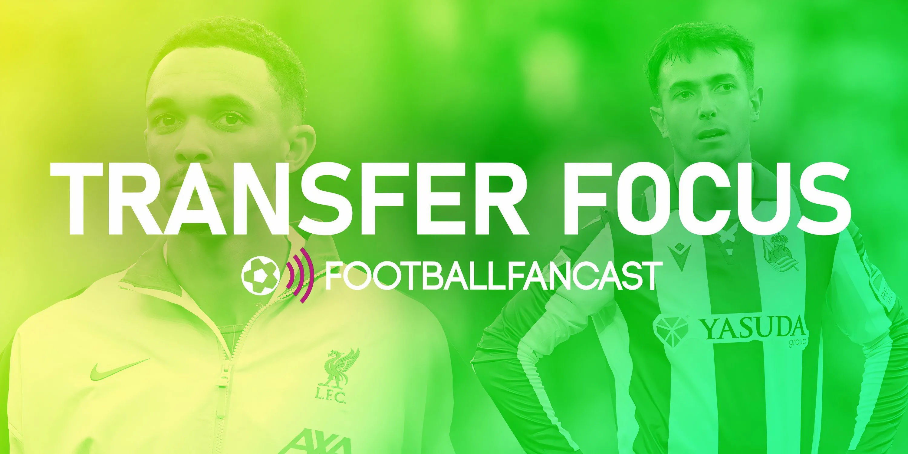 Biểu ngữ 'Transfer Focus' của Football FanCast, minh họa chủ đề tin tức và phân tích chuyển nhượng bóng đá.