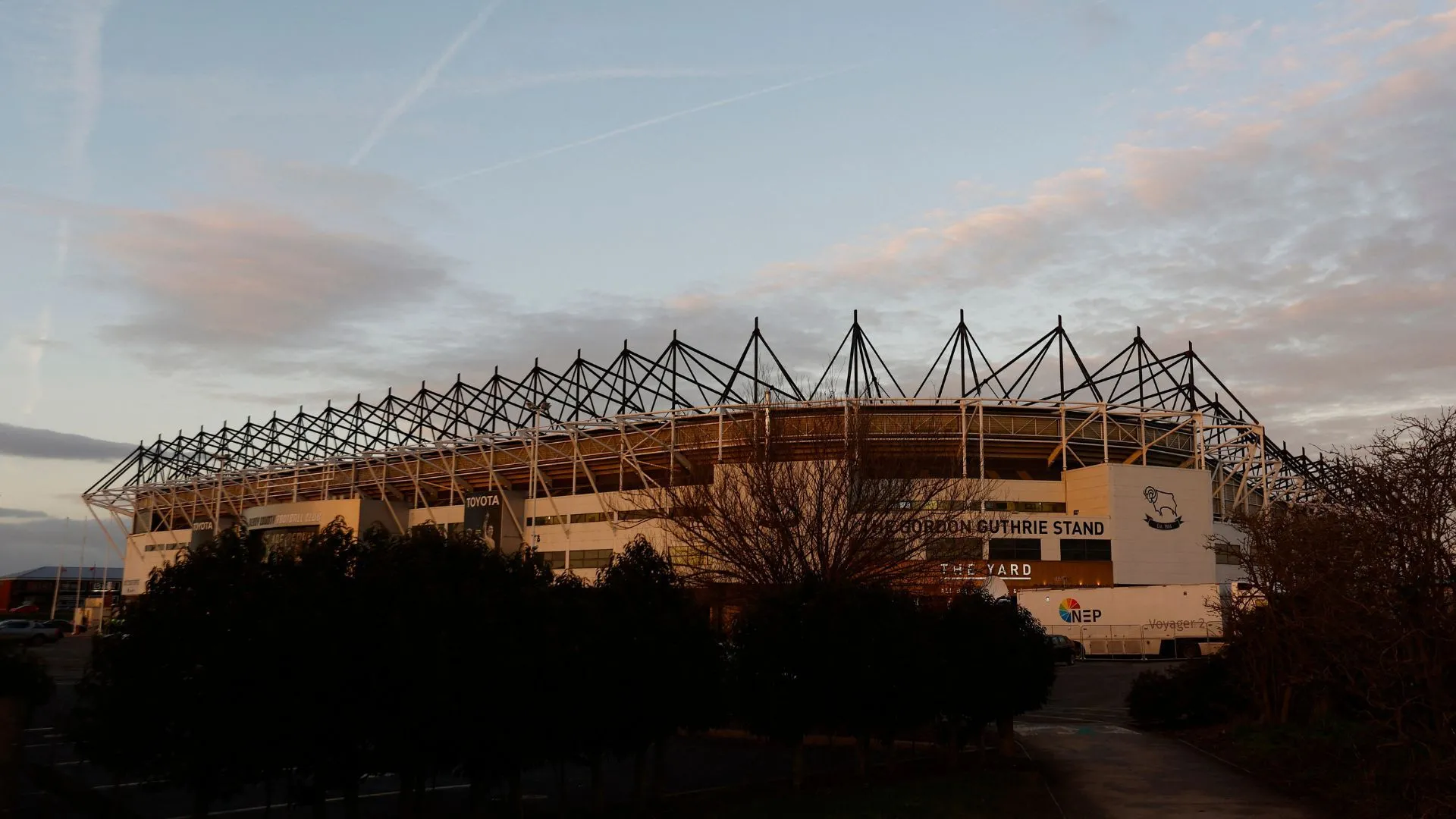 Pride Park Stadium, sân nhà của Derby County, nơi đội bóng hy vọng tái thiết sau khủng hoảng tài chính